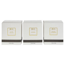 Beliani Set Of 3 Scented Candles Metallic Glamour Soy Wax Sweet Notes - thumbnail 4