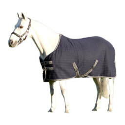 "Hy Defencex Shield Standard-Neck Thermal Horse Fleece Rug Navy (5 6"")" - thumbnail 1