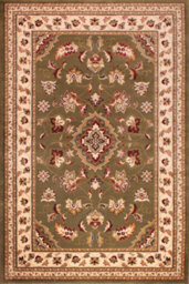 Green Traditional Easy To Clean Floral Bordered Rug For Dining Room-200Cm X 290Cm - thumbnail 8
