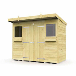 Buttercup Farm 8 X 4 Feet Pent Summer Shed - Wood - L118 X W243 X H201 Cm - thumbnail 1