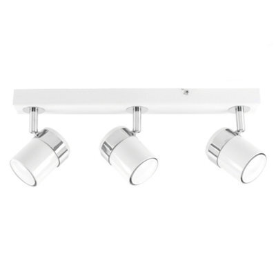 Valuelights Rosie White Ceiling Bar Spotlight And Gu10 Spotlight Led 5W Warm White 3000K Bulbs - image 1