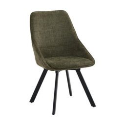 Fwstyle Myla Set Of 2 Green Chenille Upholstered 360 Degree Swivelling Dining Chairs - thumbnail 4