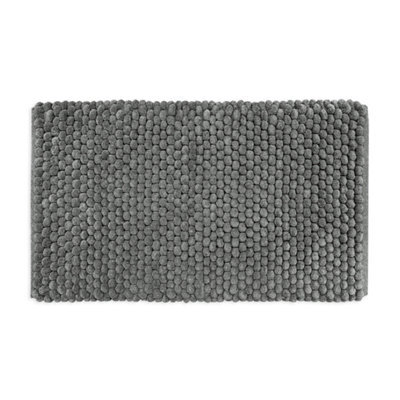 Allure Bath Fashions Luxury Non Slip Chunky Bobble Bath Mat - Charcoal Grey - image 1