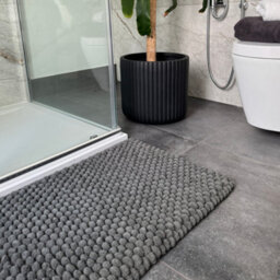 Allure Bath Fashions Luxury Non Slip Chunky Bobble Bath Mat - Charcoal Grey - thumbnail 2