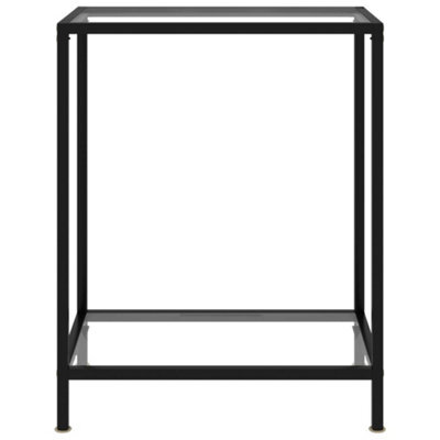 Berkfield Stylish Console Table Transparent 60X35X75 Cm Tempered Glass - image 1