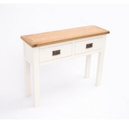 Cabinet Bits Lovere Off White 2 Drawer Console Table Brass Drop Handle - thumbnail 3