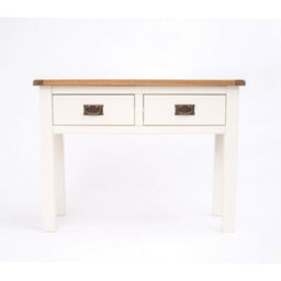 Cabinet Bits Lovere Off White 2 Drawer Console Table Brass Drop Handle - thumbnail 2