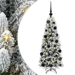 Vidaxl Artificial Christmas Tree With 150 Leds With Stand White 120 Cm - thumbnail 2