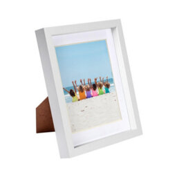 "Nicola Spring 8"" X 10"" White 3D Box Photo Frame - 5"" X 7"" Mount - White" - thumbnail 1