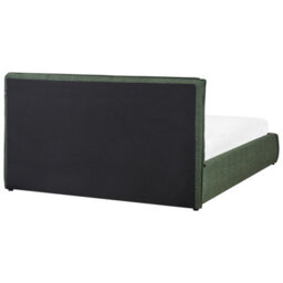 Beliani Ottoman Bed Fabric Bajonna 160 X 200 Cm (Eu King Size) Dark Green - thumbnail 8