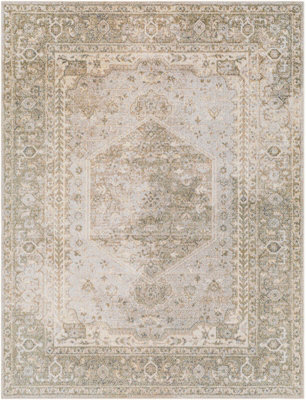 Livabliss Lillian-Washable Orange Brown Traditional Vintage Boho Living Dining Rug 160 X 213 Cm Easy Care, Non Shedding - image 1