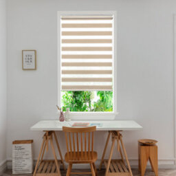 GoodHome Brize Corded Mottled Natural Day & Night Roller Blind (W)90Cm (L)180Cm - thumbnail 1