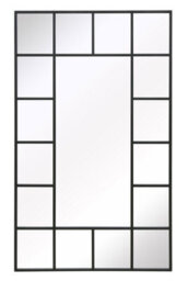 Mirroroutlet The Genestra Black Modern Wall Leaner Garden Mirror 200 X 120Cm - thumbnail 2