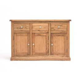Cabinet Bits Salerno Light Wood 3 Drawer 3 Door Sideboard Chrome Knob