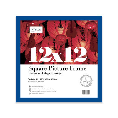 12X12 Blue Picture Frame (30.5 X 30.5Cm) Poster, Photo, Artwork, Gallery Wall Or Print - image 1