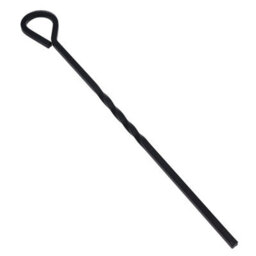 "AB Tools 18"" Loop Brush, Shovel, Poker & Tongs Fire Coal Wood Log Burner Metal 450mm" - thumbnail 4