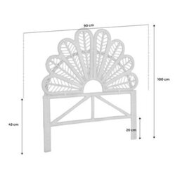 Sweeek - Natural Rattan Headboard Anggun 90X90X100 Cm - thumbnail 5