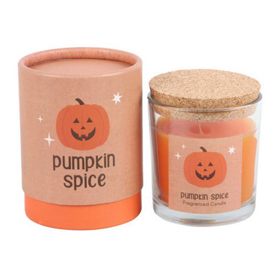 Pumpkin Spice Candle With Jack-O'-Lantern Design - Vegan, 25H Burn - image 1