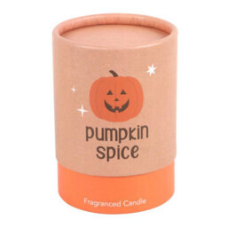 Pumpkin Spice Candle With Jack-O'-Lantern Design - Vegan, 25H Burn - thumbnail 3