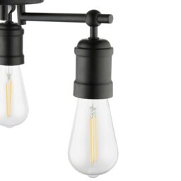 Harbour Studio Kyron Matt Steel Black 3 Lamp Bathroom Led Ceiling Light - thumbnail 4