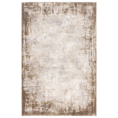 Abstract Beige Luxurious Modern Easy To Clean Rug For Dining Room Bedroom & Living Room-160Cm X 230Cm - image 1