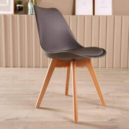 Kosy Koala Round Dining Table And 4 Chairs Grey Tulip Wood Circular Table - thumbnail 6