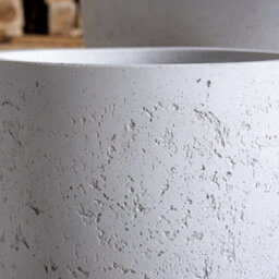 Jōbū Jobu Home - 100Cm Tall White Concrete Vase Planter For Trees And Large Plants - 172L Vessara - White Mist (White Off-White Cream) - thumbnail 7