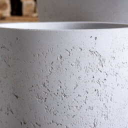 Jōbū Jobu Home - 100Cm Tall White Concrete Vase Planter For Trees And Large Plants - 172L Vessara - White Mist (White Off-White Cream) - thumbnail 5
