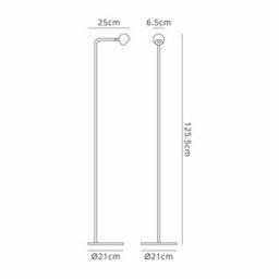 Luminosa Lighting Luminosa Eyes 125.5Cm Floor Lamp, 6W Led, 3000K, 390Lm, Sand Black, 3Yrs Warranty - thumbnail 5