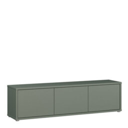 Furniture To Go Alice Springs Wide Tv Cabinet With 3 Doors Push-To-Open In Sage Green - thumbnail 2