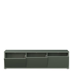 Furniture To Go Alice Springs Wide Tv Cabinet With 3 Doors Push-To-Open In Sage Green - thumbnail 6