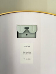 Downton Interiors Gold Round Modern Metal Frame Wall Mirror - 80Cm - Part Of The Soho Range - thumbnail 4