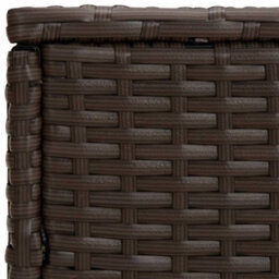 Berkfield Garden Side Tables 3 Pcs Brown Poly Rattan - thumbnail 6