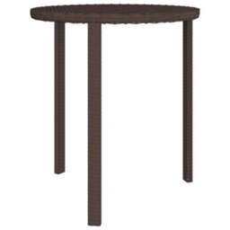 Berkfield Garden Side Tables 3 Pcs Brown Poly Rattan - thumbnail 5