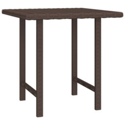 Berkfield Garden Side Tables 3 Pcs Brown Poly Rattan - thumbnail 4