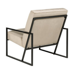 Beliani Industrial Armchair Delary Velvet Taupe - thumbnail 5