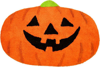 Slips Away Pumpkin Bath Mat Non-Slip 60 X 80Cm  Halloween Super Soft  Absorbent Accent Rug - image 1