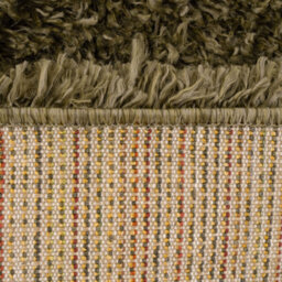 Loomed Olive Green Thick Soft Shaggy Area Rug 80X150Cm - thumbnail 4