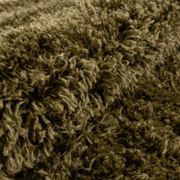 Loomed Olive Green Thick Soft Shaggy Area Rug 80X150Cm - thumbnail 6