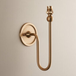 Luminosa Lighting Luminosa Santiago Brushed Aged Brass Plate Wall Light With Coral Pink Fabric Ripple Shade 20Cm B22 - thumbnail 4