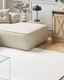 Beliani Shaggygy Rug Demre White 140 X 200 Cm - thumbnail 2