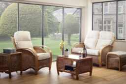 Desser Manila Coffee Table With Glass Top - Natural Rattan - thumbnail 3