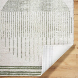 Livabliss Fossay Shaggy-Washable Beige Brown Green Grey Global High Pile Living Bedroom Rug 140 X 200 Cm Easy Care, Non Shedding - thumbnail 4