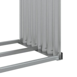 Walplus Log Holder Silver 120X45X140 Cm Galvanised Steel - thumbnail 7