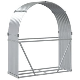 Walplus Log Holder Silver 120X45X140 Cm Galvanised Steel - thumbnail 6