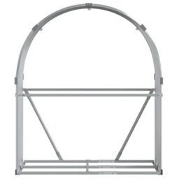 Walplus Log Holder Silver 120X45X140 Cm Galvanised Steel - thumbnail 4