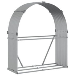 Walplus Log Holder Silver 120X45X140 Cm Galvanised Steel - thumbnail 2