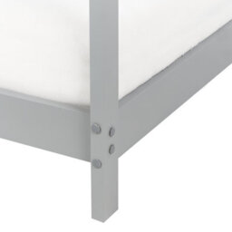 Beliani Kids Bed House Pine Wood Orlu 90 X 200 Cm (Eu Single) Grey - thumbnail 5