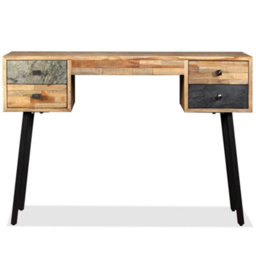 Berkfield Durable Writing Desk Solid Reclaimed Teak 110X50X76 Cm - thumbnail 3