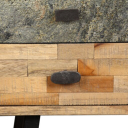 Berkfield Durable Writing Desk Solid Reclaimed Teak 110X50X76 Cm - thumbnail 7
